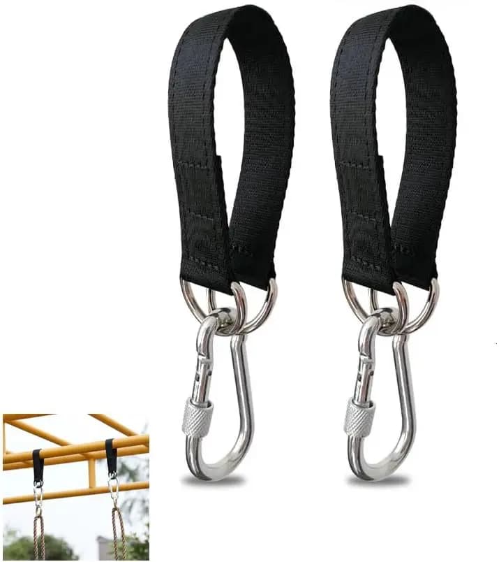 Set of 2 Robust Straps for Swing with Safety Closure, Capacity 400 pounds for Amaca, Boxing Bag, External Use