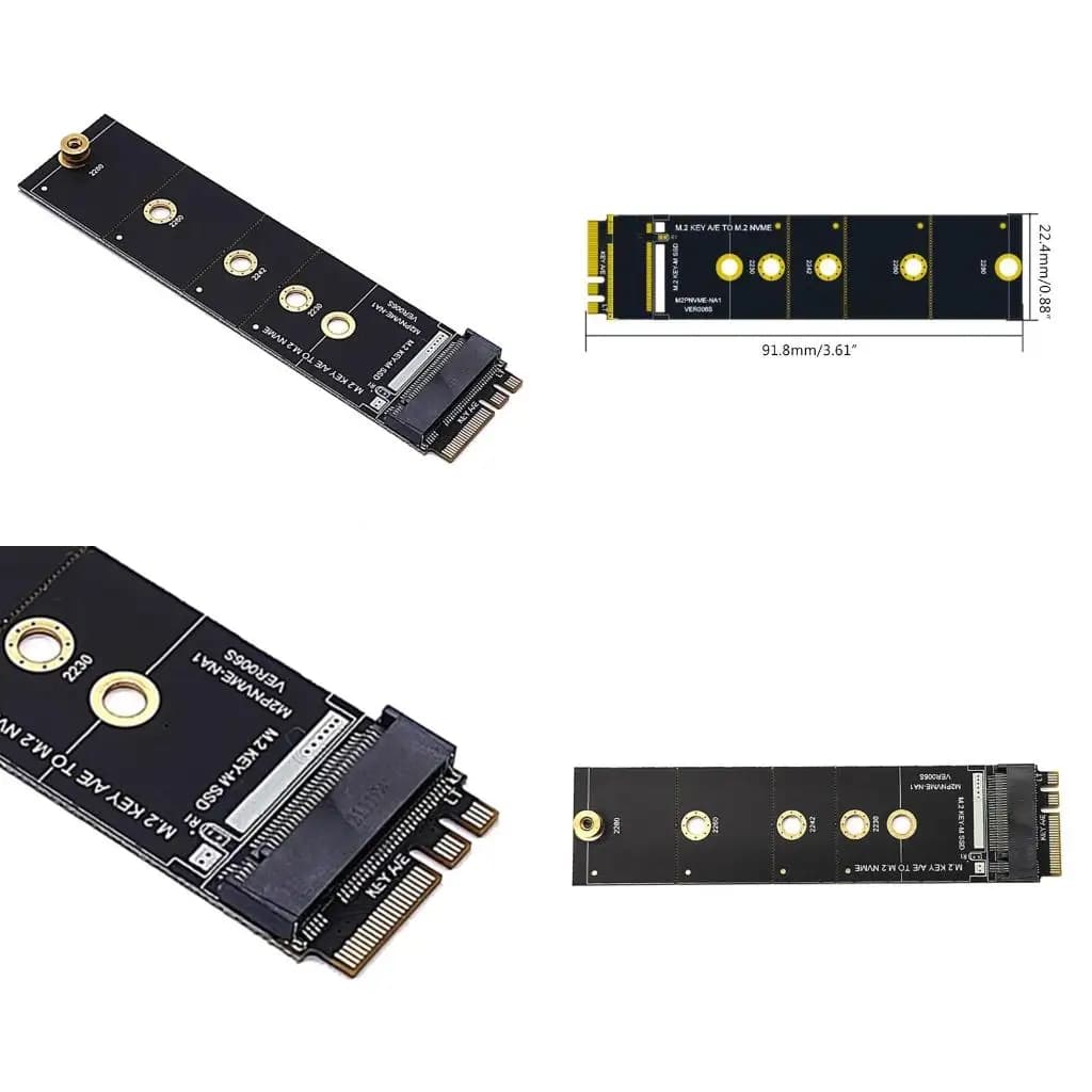 per A-E a NVME Scheda convertitore adattatore NVME TO KEY-M Slot espansione WiFi a NVME Supporto 2230-2280
