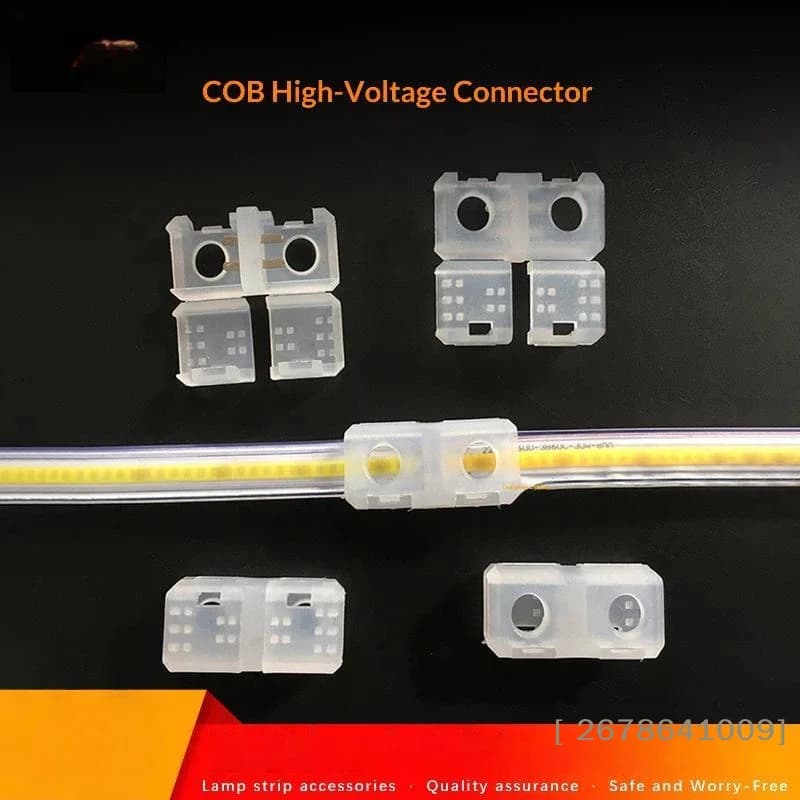 ⚑5Pcs Solder Free COB LED Strip Connector Stable Connection Clear Shell For Indoor Home Lighting