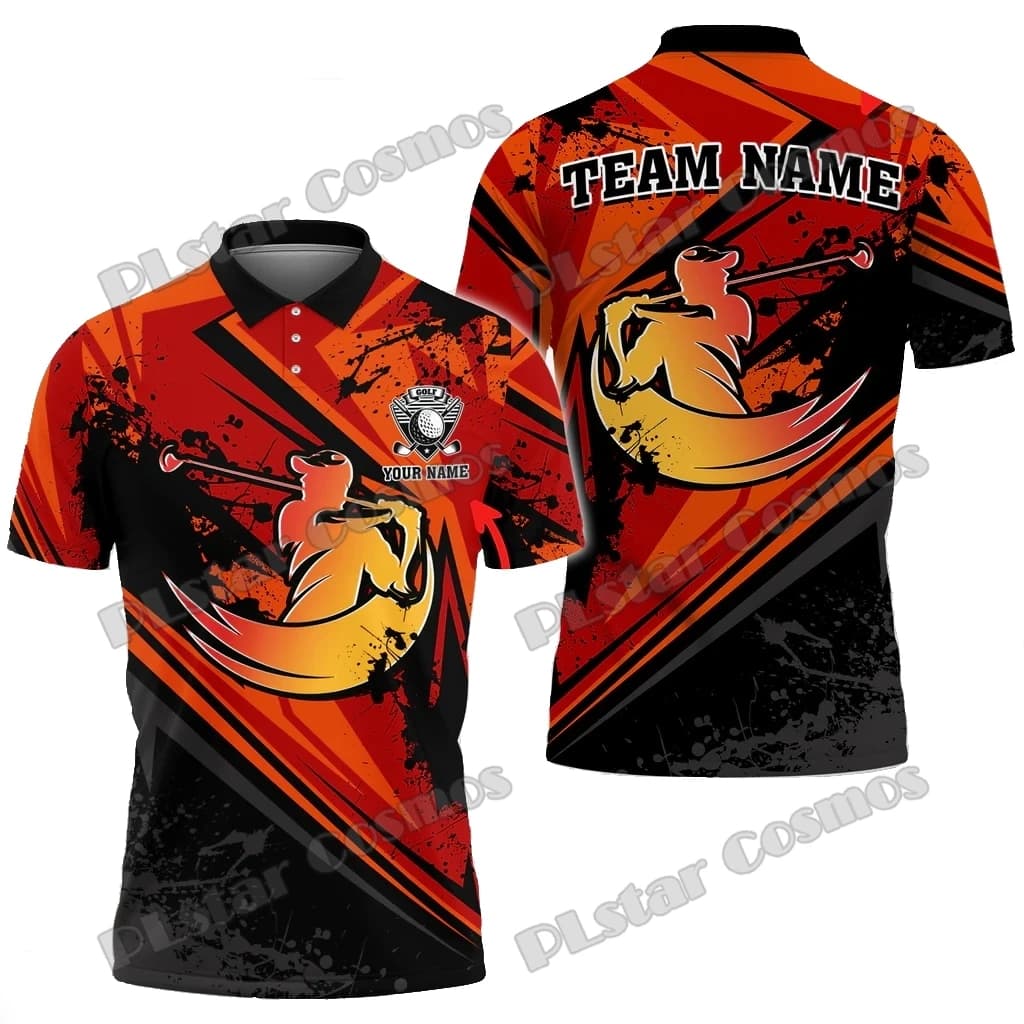 Maglia sportiva da golf Modello fumo Nome personalizzato e nome della squadra Polo da uomo stampata in 3D Polo estiva unisex casual WK262