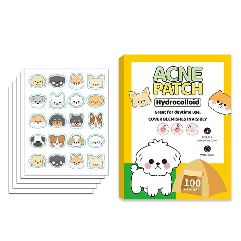 100 cute pz shaped dog patches for hypoallergenic acne without alcohol waterproof concealer absorbent healing facial skin care