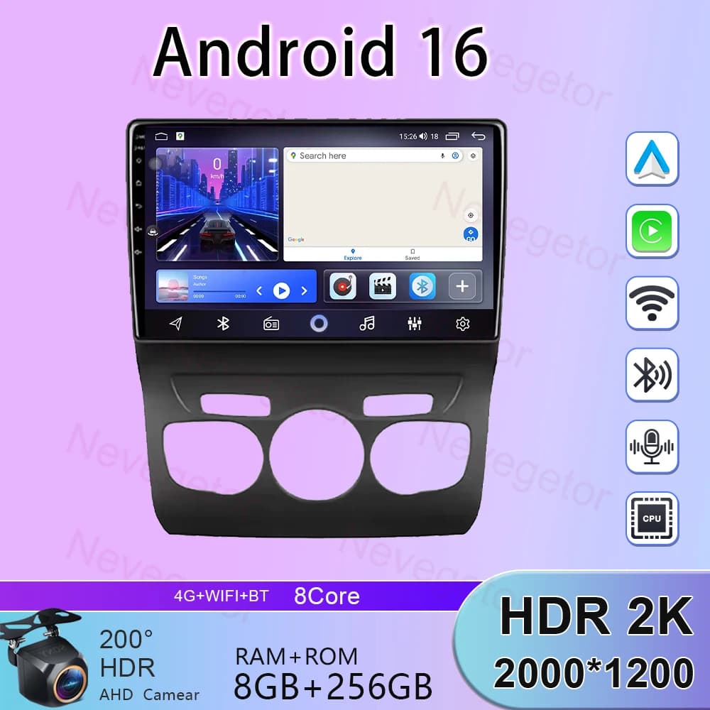 BT Per Citroen C4 C4L DS4 2012 - 2017 autoradio GPS Wireless Carplay Auto Radio Lettore Multimediale Unità Principale 5G Wifi DSP No 2din