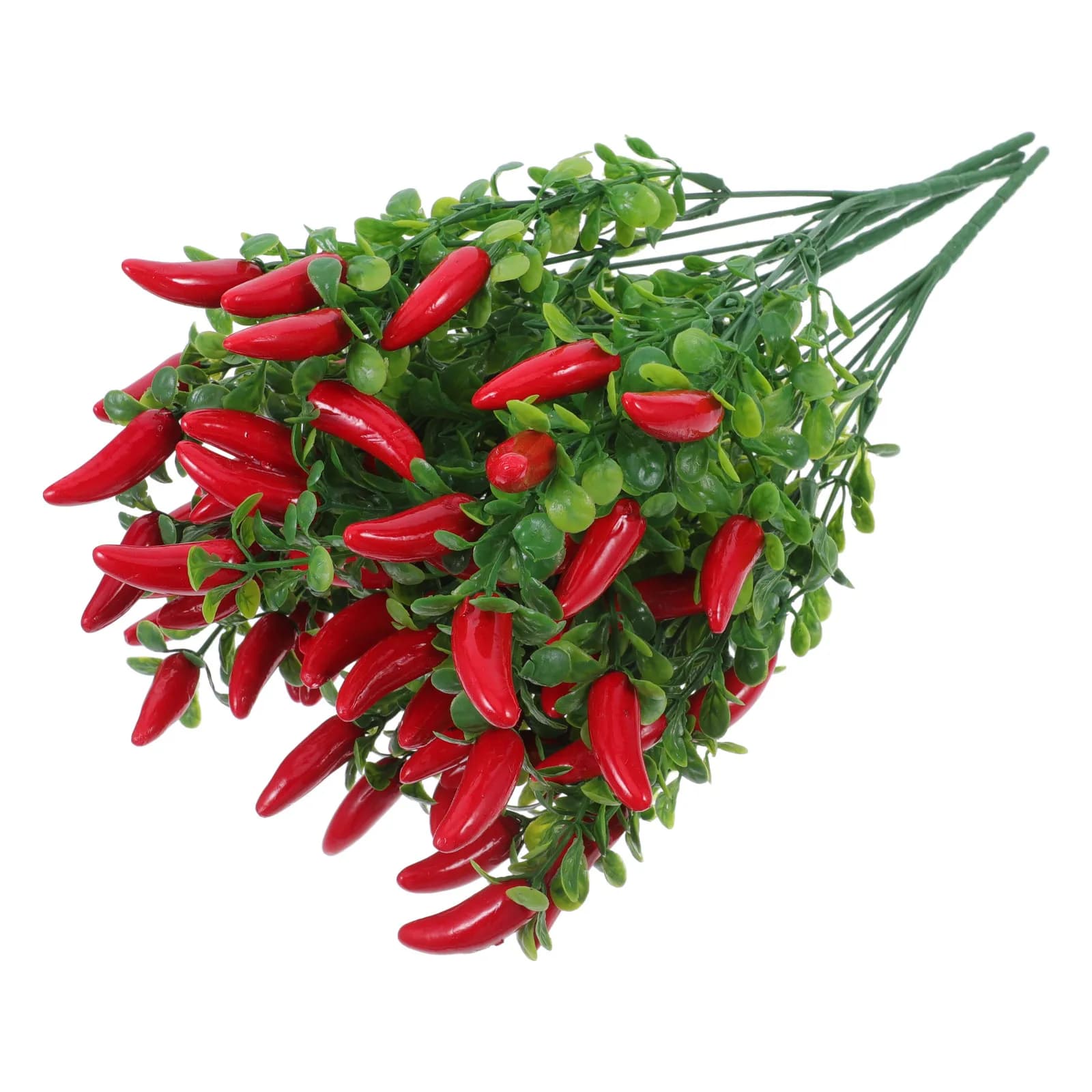 Set of 4 Artificial Pepper Trees, Realistic Fin Plants, Fined Pepper Coppers for Home Decoration, Vase Filling, Photo Accessories