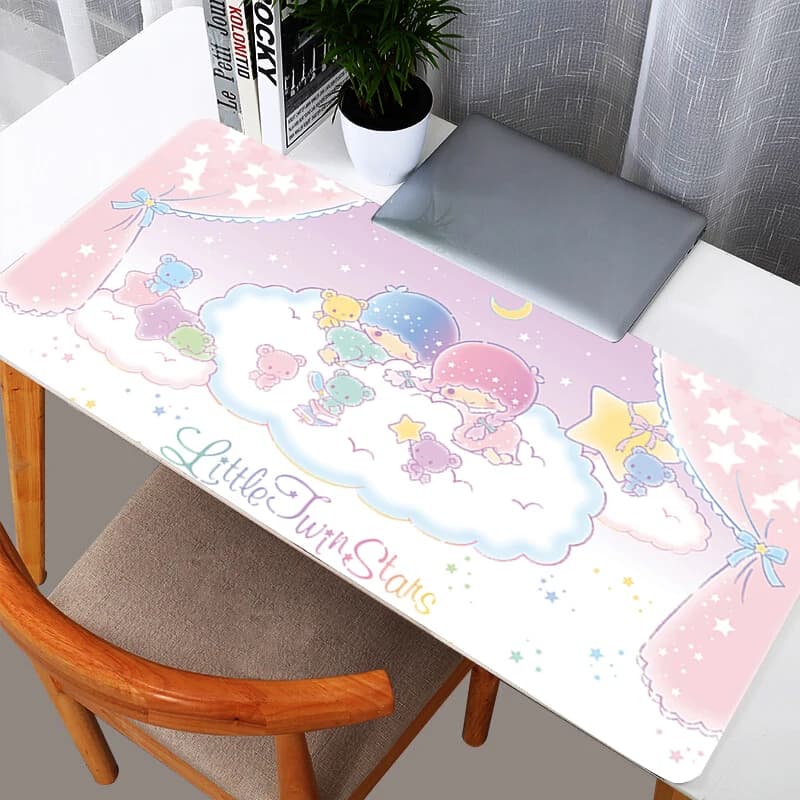 Tappetini per mouse Little Twin Stars Gamer PC Computer Anime 900x400 Nuovo tappetino da scrivania Tastiera Accessori da gioco grandi Tappetino per mouse