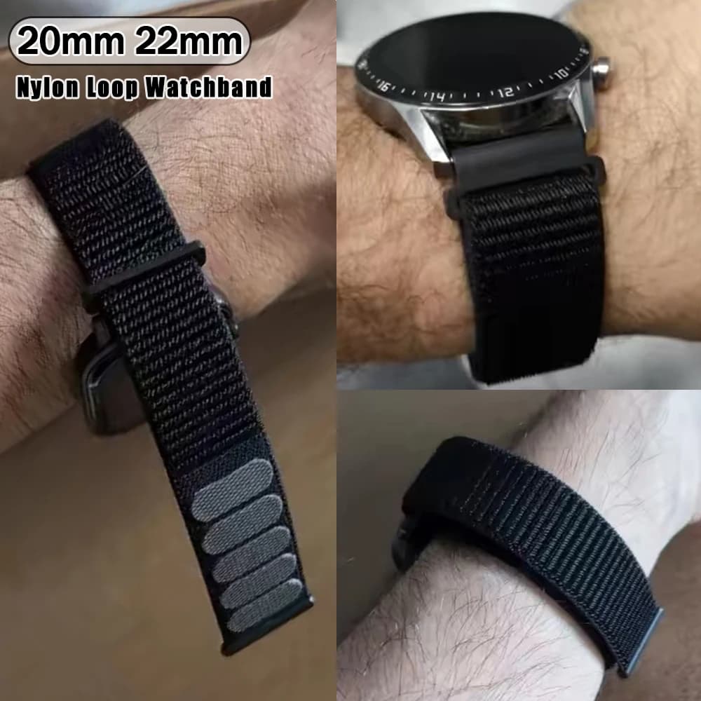 Cinturino in nylon da 20mm 22mm per Garmin Venu 4 3 Sq 2/Vivoactive 4/Forerunner 165 265 570 Sostituisci cinturini per braccialetto AMAZFIT BALANCE 2