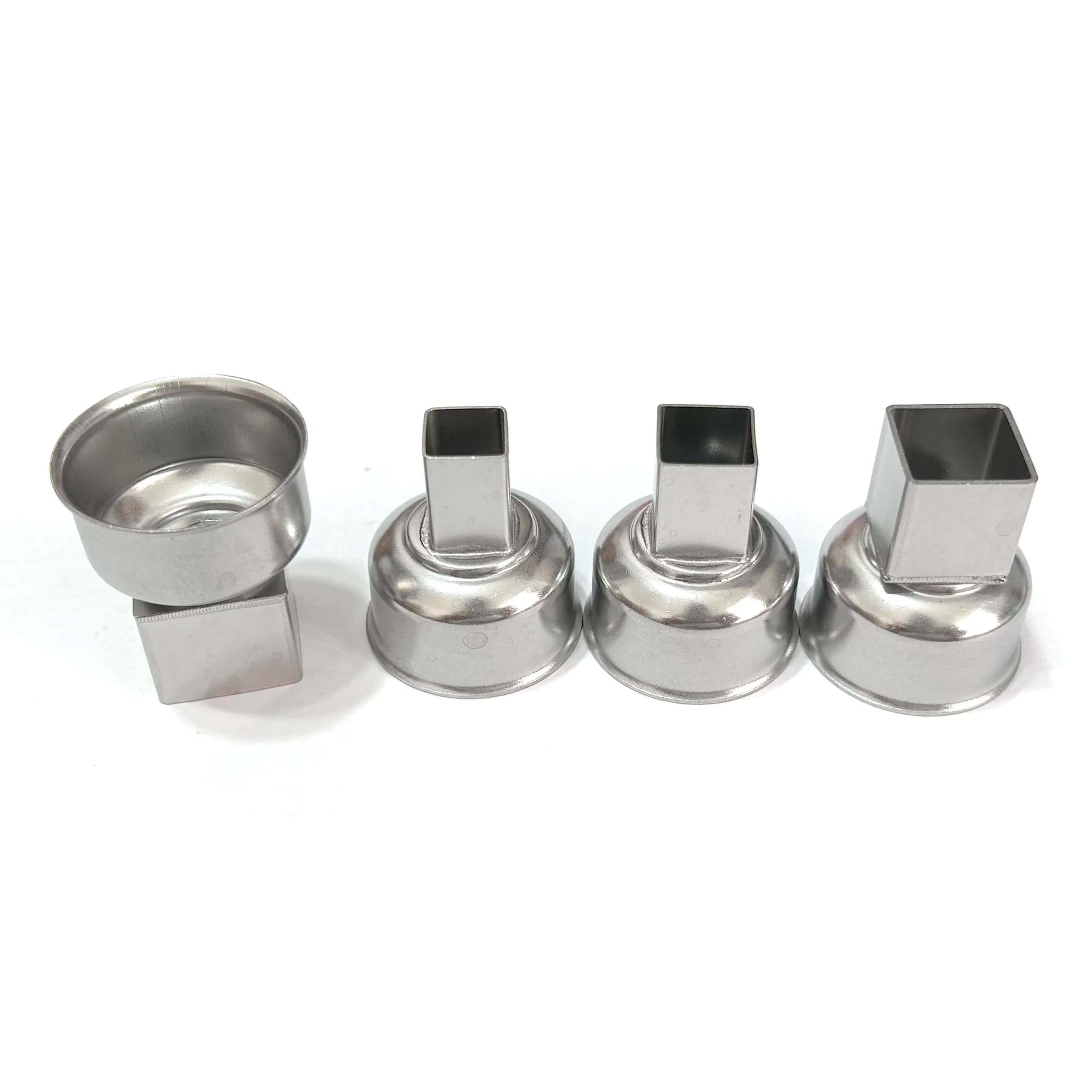4PCS 10x10,12x12,15x15,18x18mm Heat Gun Nozzle Sleeve For Atten ST-862D BGA Rework Station Replacement Tips Straight Mouth Head