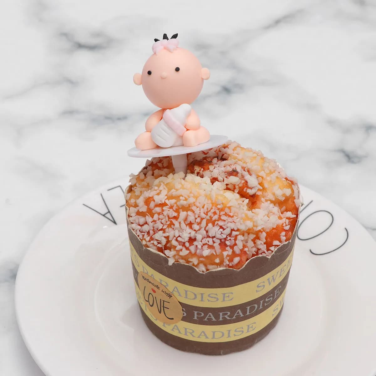 Set di Decorazioni per Torte in Argilla Polimerica per Bambini, Design Adorabile Rosa, Topper per Cupcake Sicuro per Alimenti, Decorazione per Torte di Compleanno e Dessert