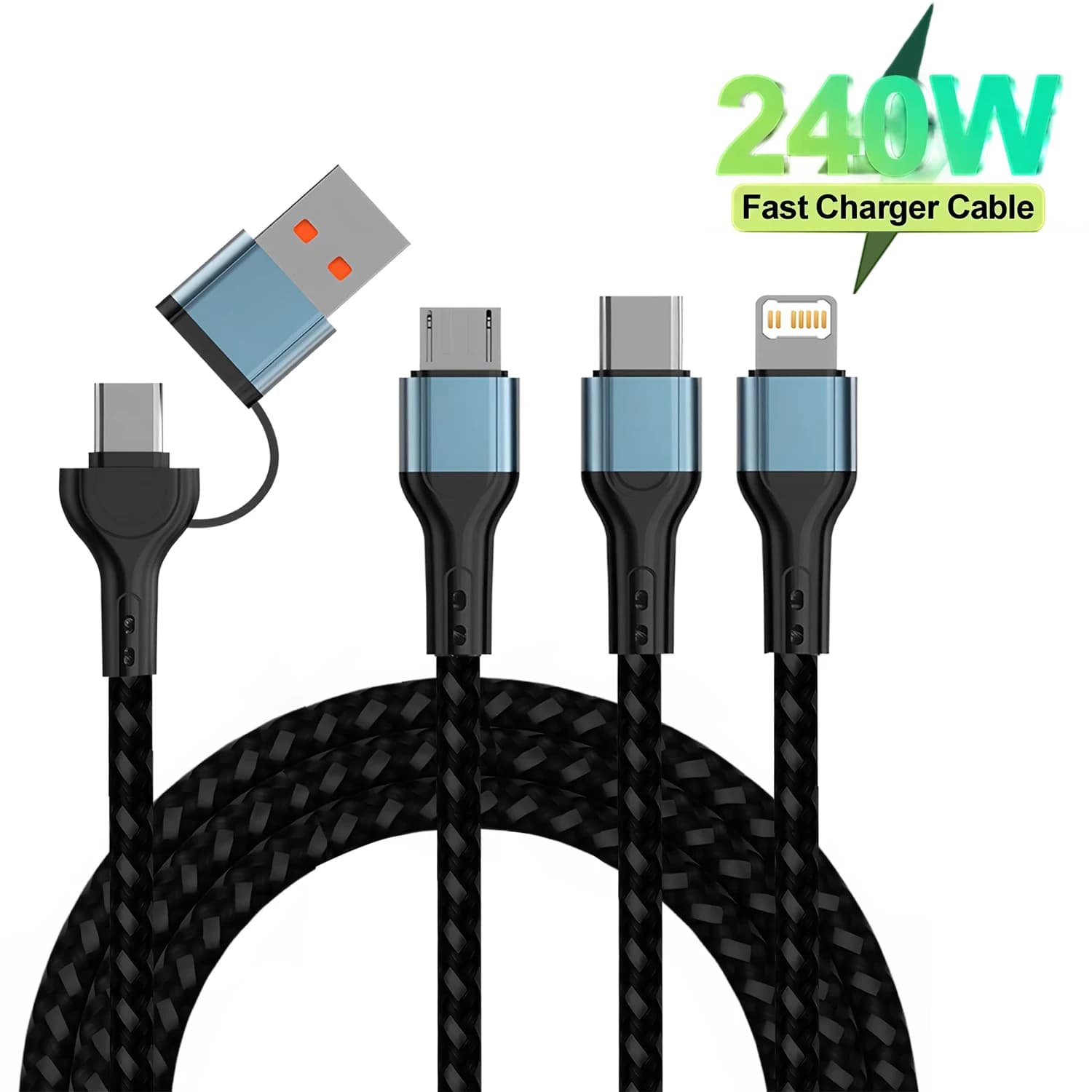 USB cable 3 in 1 type C cable for Samsung Xiaomi Huawei USB cable C for iPhone 16 15 14 13 Pro USB data cable for phone charger