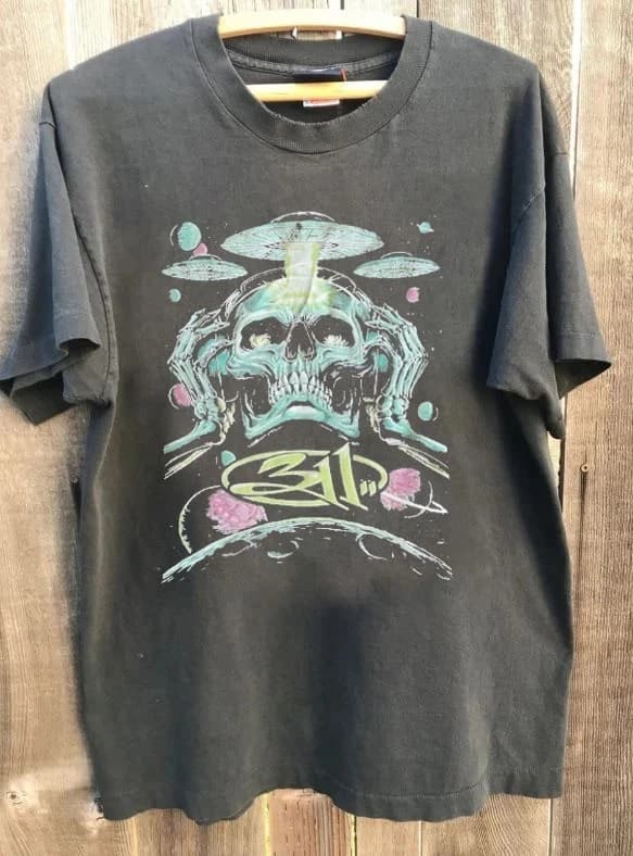 Plus Size Summer Women's Vintage 311 Band Tour T-Shirt Cotton Breathable Stylish Versatile Street Style Oversized