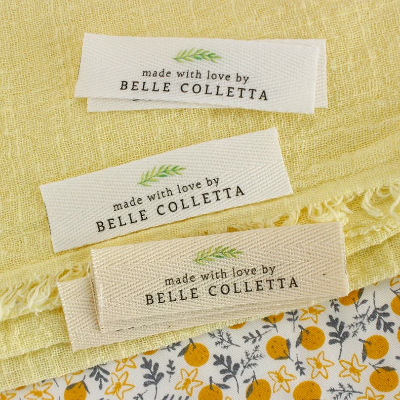 Etichette pieghevoli in twill fatte a mano, etichette con logo, accessori per cucire, etichette a nastro, etichette in tessuto personalizzate, etichette per vestiti, XW3514