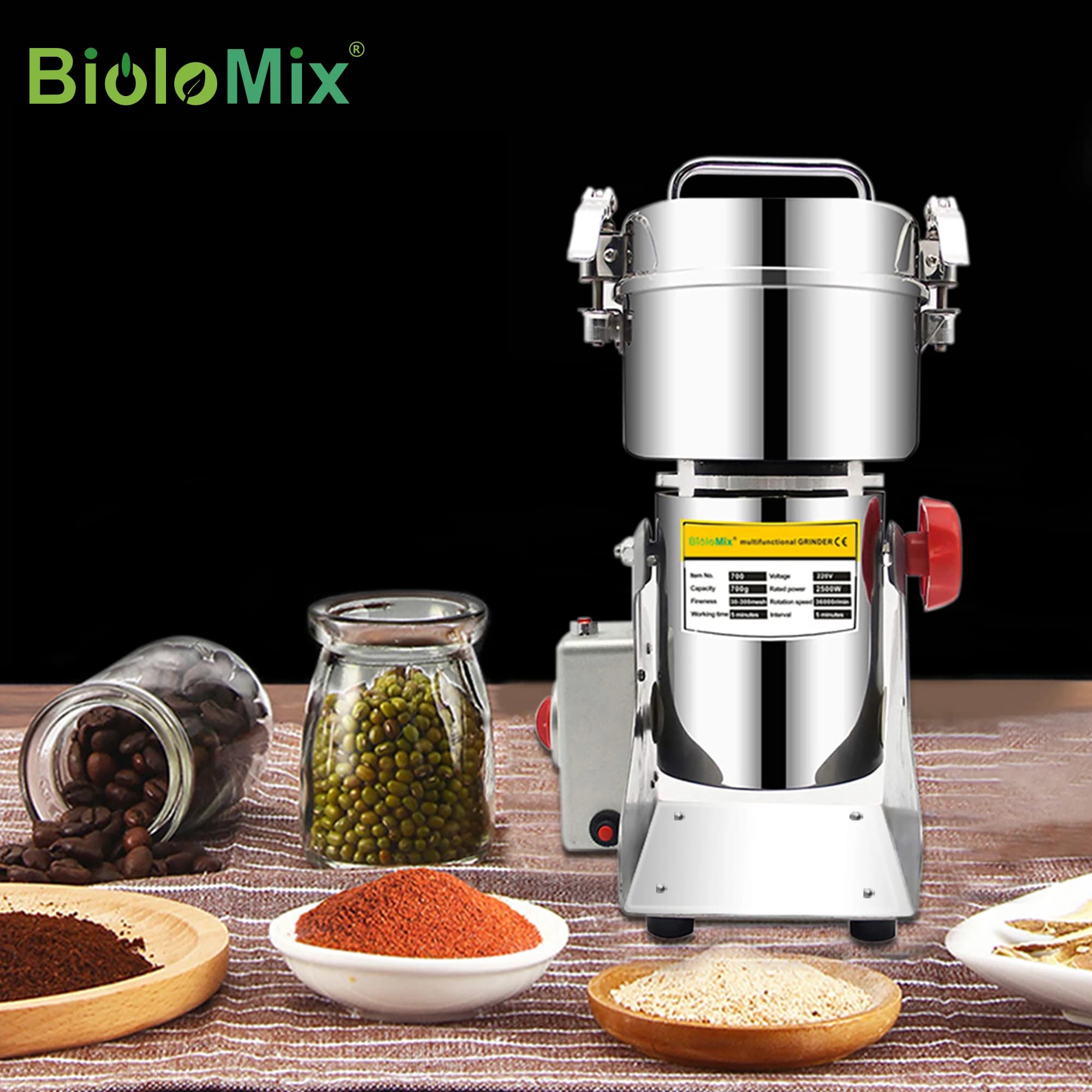 700 g Electric Cereal Herbal Spice Powder, Miller for Dry Food, High Speed, Biolomix ELEKCHEF Display Coffee Grinder