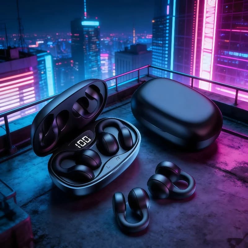 NUOVI Auricolari Wireless X58 con Riduzione del Rumore, Bluetooth, Display LED della Batteria, Cuffie In-Ear con Microfono e Controllo Touch