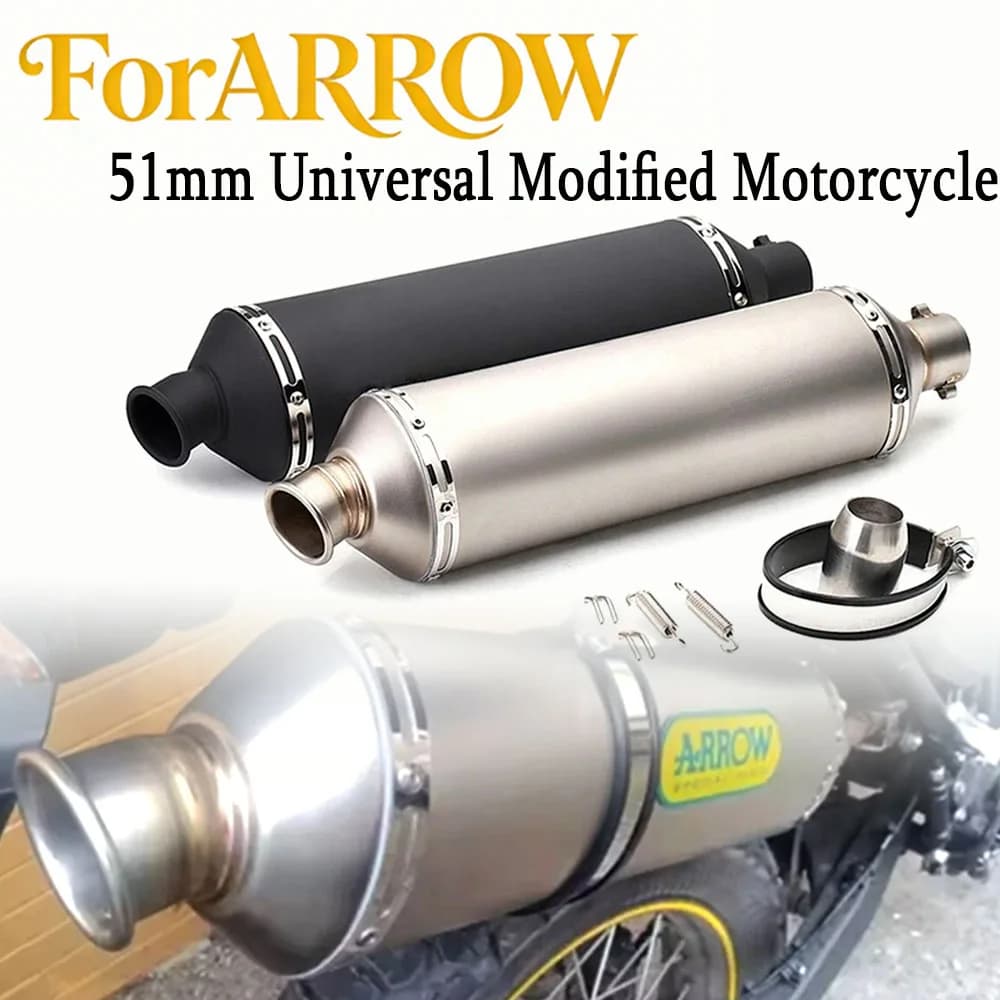 Tubo di scarico per moto da 560 mm per moto da 300cc 600cc 1000cc Z1000 Tmax530 CBR1000 Z900 Tubo di scarico Arrow.