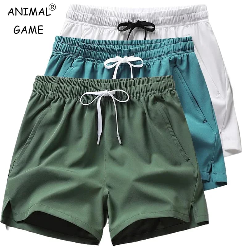 Nuovi Pantaloncini Sportivi Leggeri da Uomo, Estivi, Casual, con Tasche, Tinta Unita, per Jogging e Spiaggia
