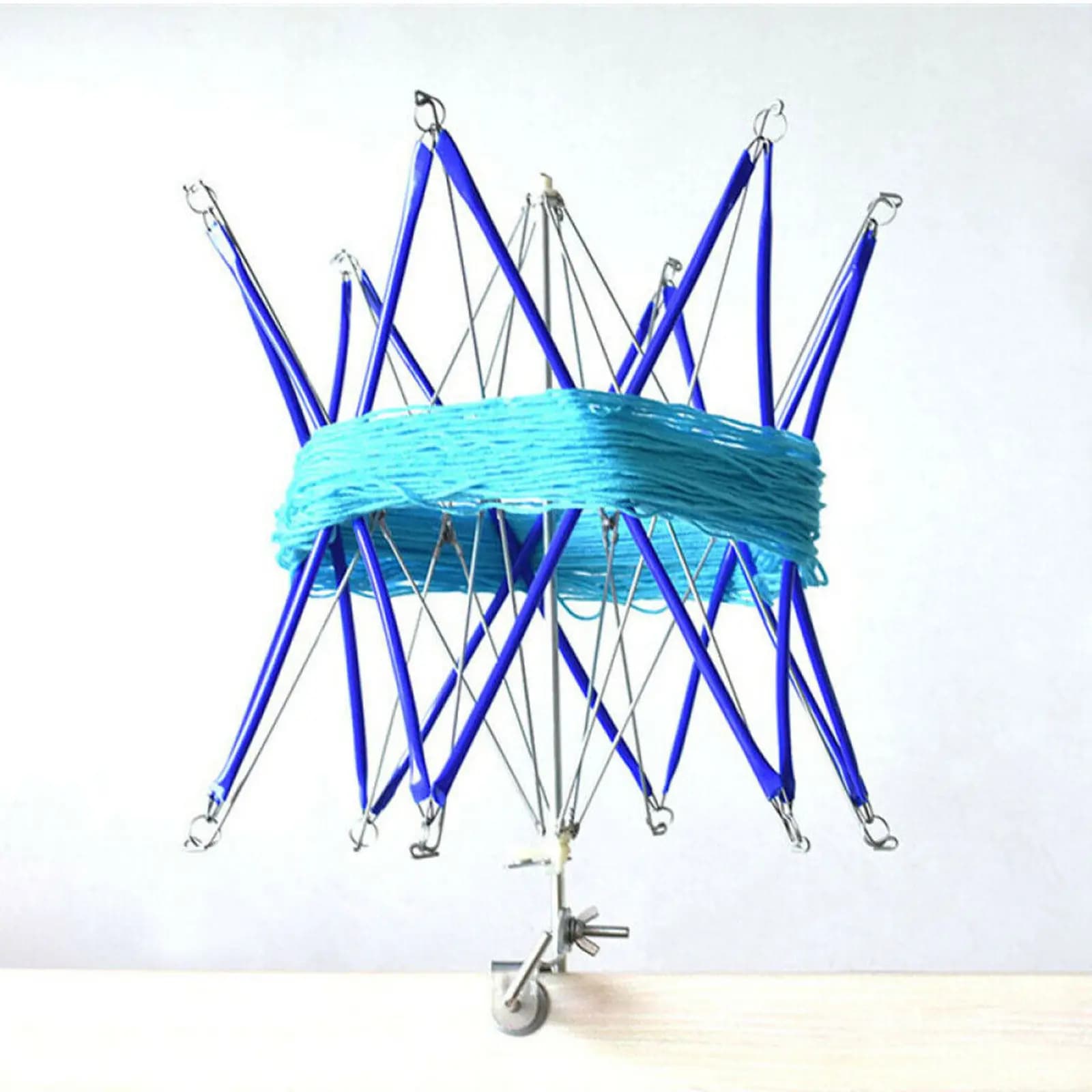 Knitting Yarn Winder Swift 42x6x6cm Hands Free Wool Management Squeak Free Rotation Crochet Sewing Tool Holder