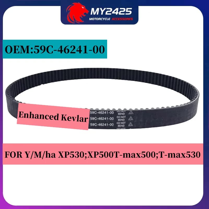 59C-46241-00 Cinghia di trasmissione in Kevlar per moto per Tmax500 Tmax530 XP500 XP530 TMAX T-MAX 500 530 2012-2016 Cinghia di trasmissione