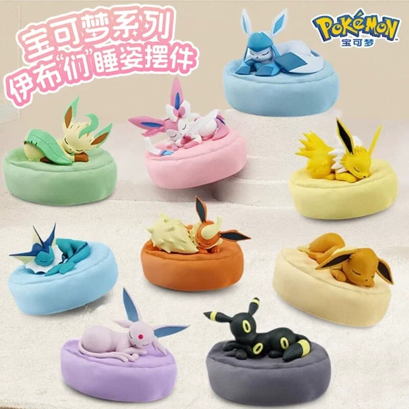 【In Stock】Hot Anime Eevee Multi Form Series Blind Box Toys Desktop Decoration Ornament Set Scene Building Props Mystery Box Gift