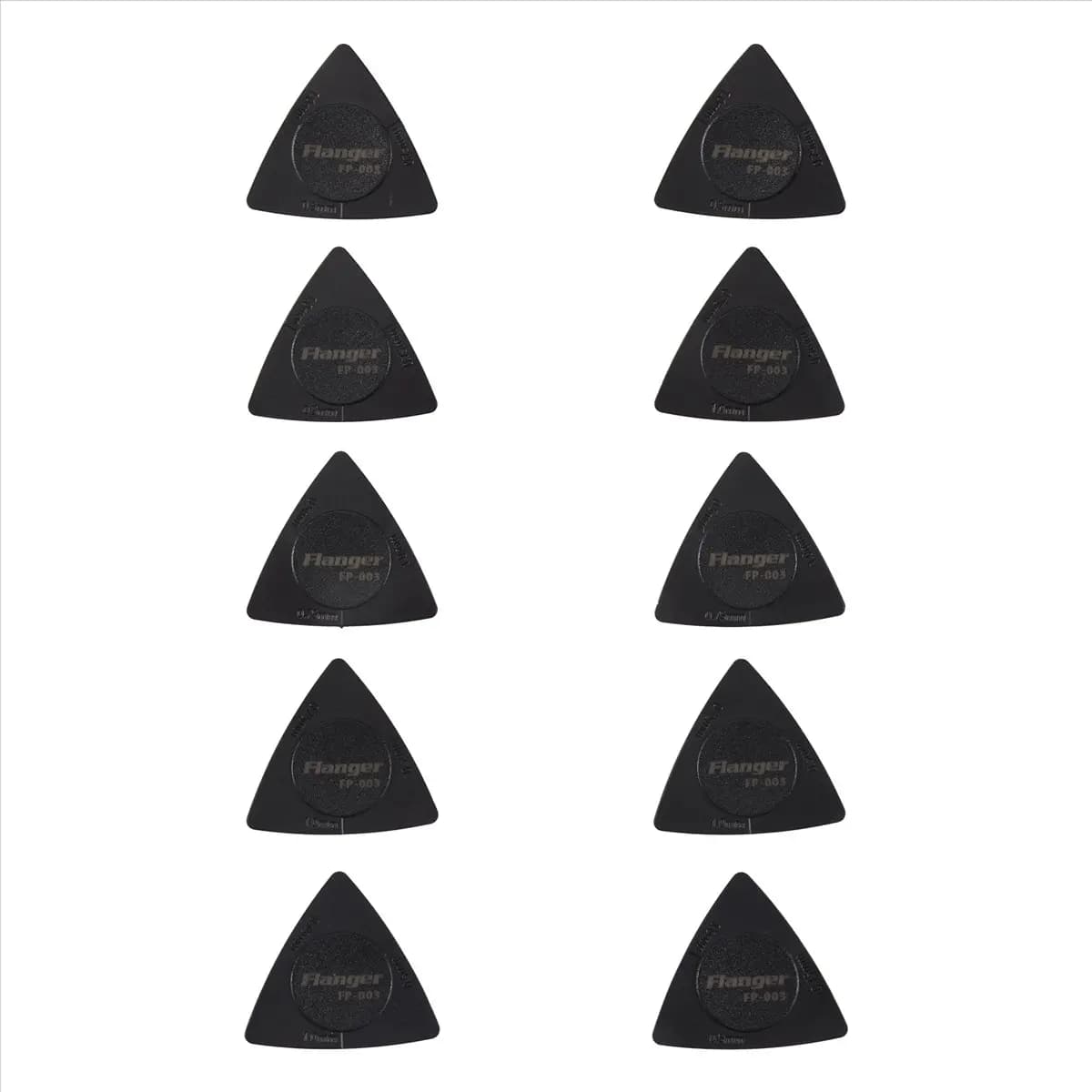 L79A 10pcs Triangle-Guitar picks 1.0 0.75 0.5 mm Thickness in PC + ABS Material Antislip Style Picks Black