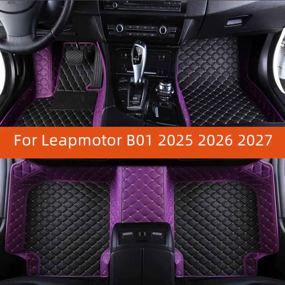 Tappetino per auto in pelle personalizzato per Leapmotor B01 2025 2026 2027 Accessori interni per tappetino per auto
