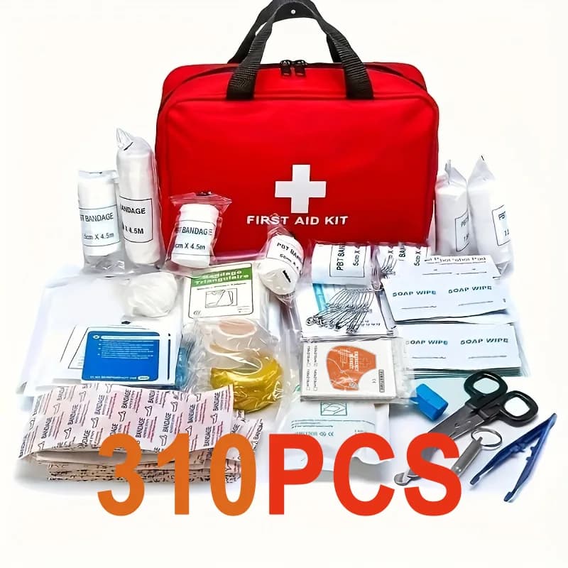 Kit di pronto soccorso, set da escursionismo di sopravvivenza di emergenza, kit da campeggio di pronto soccorso per la famiglia, pacchetto di sopravvivenza medica da viaggio