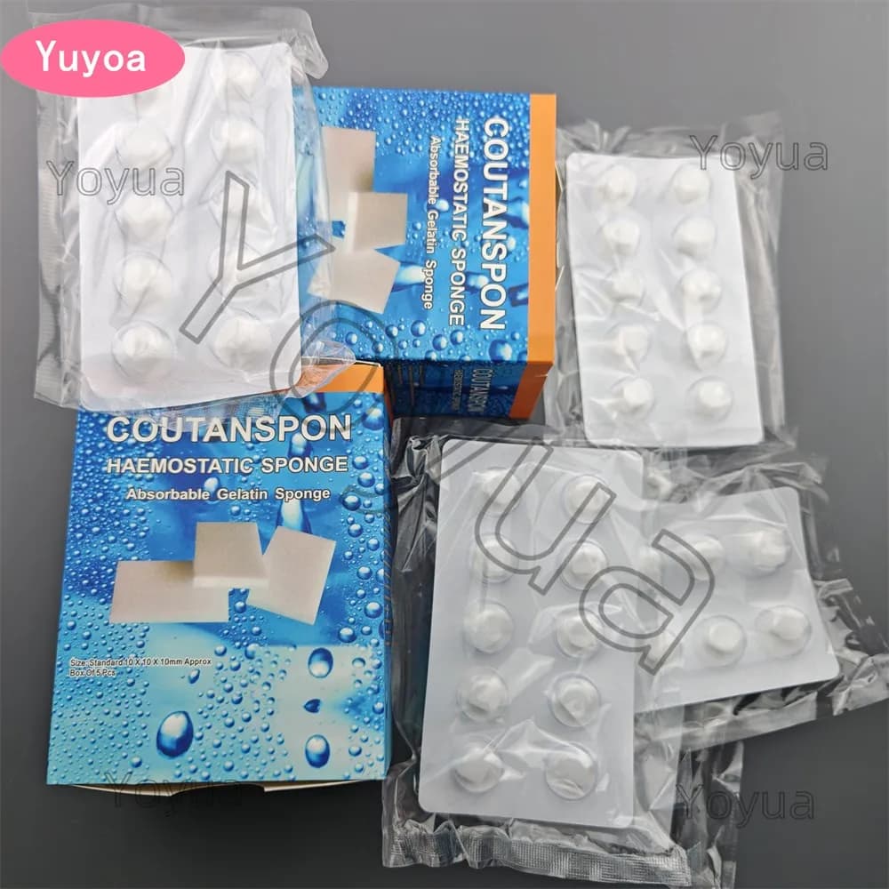 3x50 pz/pacco 1*1 cm Emostasi Dentale Spugna Collagene Medico Parta Ematofoiico Sedge Cotone Spazzola Farmaceutica Gel