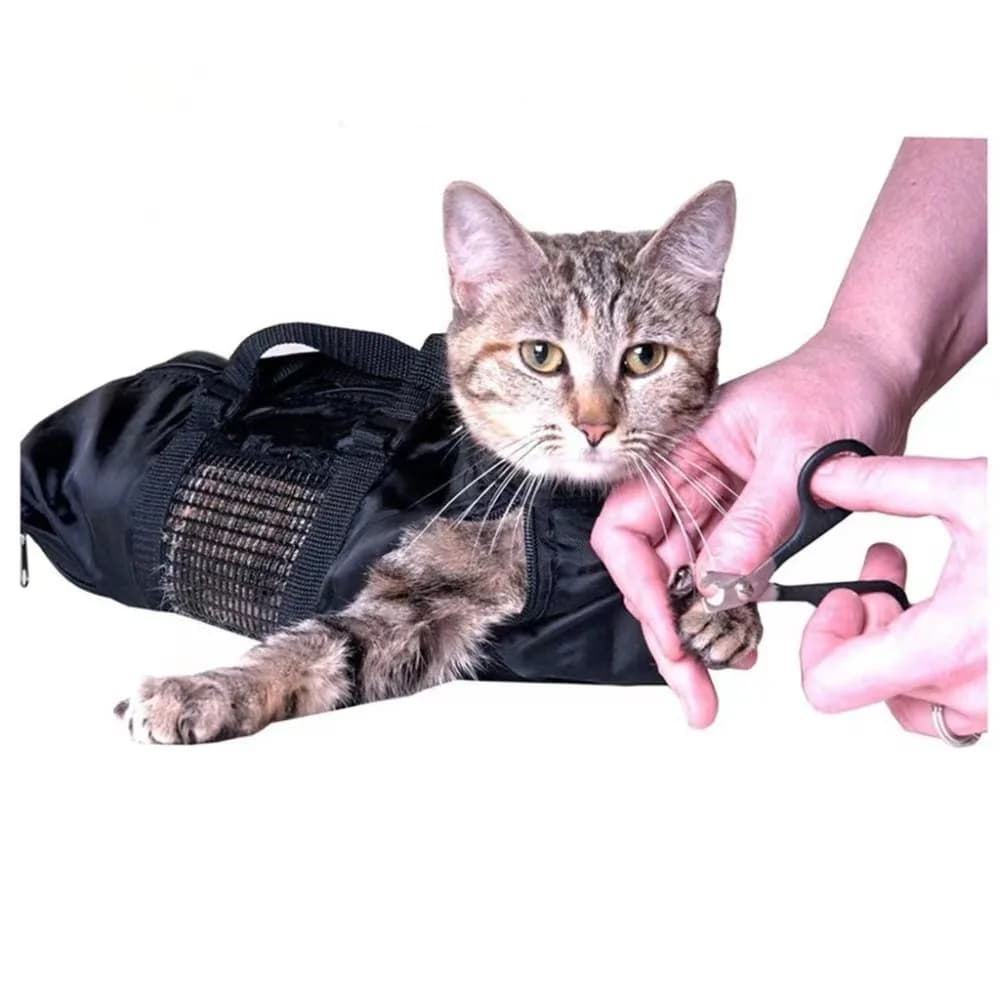 Borsa di ritenuta per gatti Borse per la pulizia Borse per la toelettatura Borsa da bagno in rete Borse di ritenuta per gattini Borsa da viaggio multifunzionale portatile per gatti