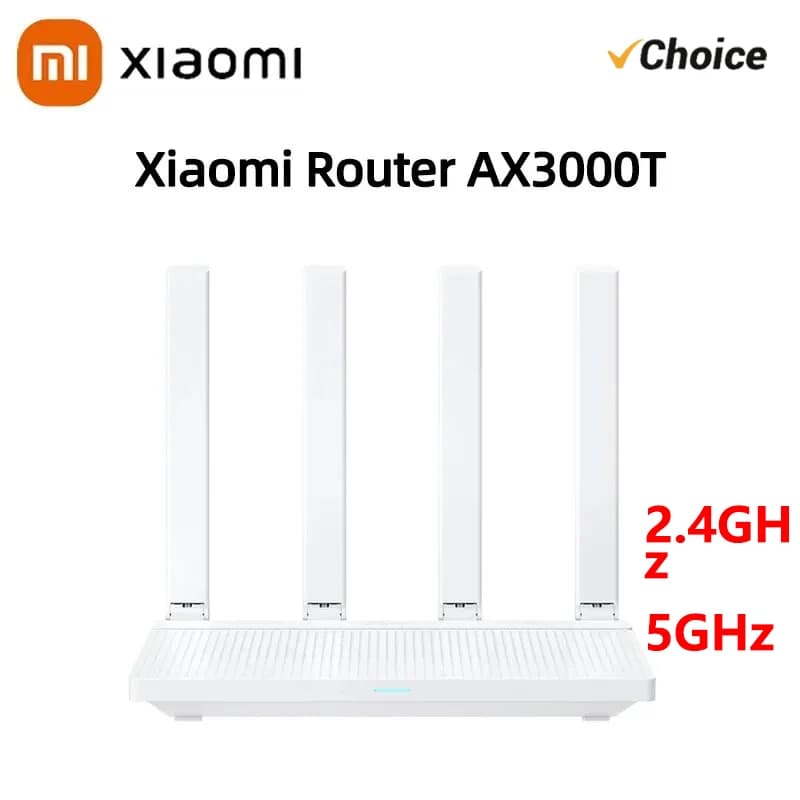 Router Xiaomi AX3000T 2.4G 5G con Tecnologia Mesh WiFi 6, Penetrazione Efficiente delle Pareti, Protezione Online per Bambini, Ripetitore WiFi