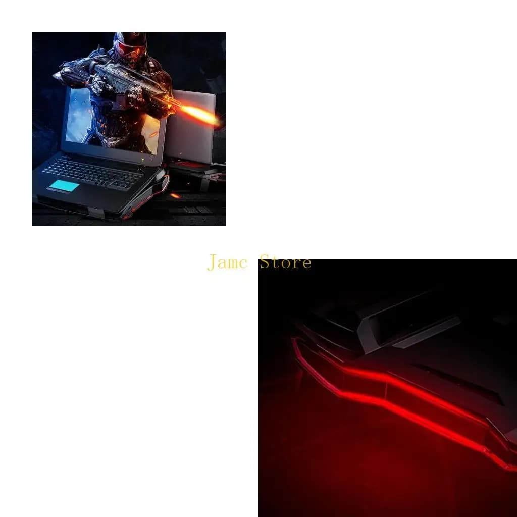 LX0B RGB Notebook Cooler Cooller Cooling Pad 12-17 pollici Gamer USB Power Gaming Stand