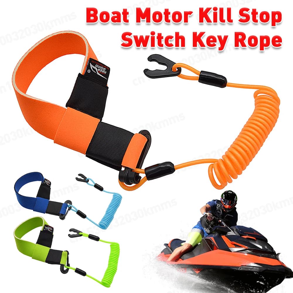 Marine fuoribordo motore barca motore Kill Stop Switch per YAMAHA Jet Ski 2-425hp Key Rope cordino di sicurezza Tether FX140 tutti i modelli