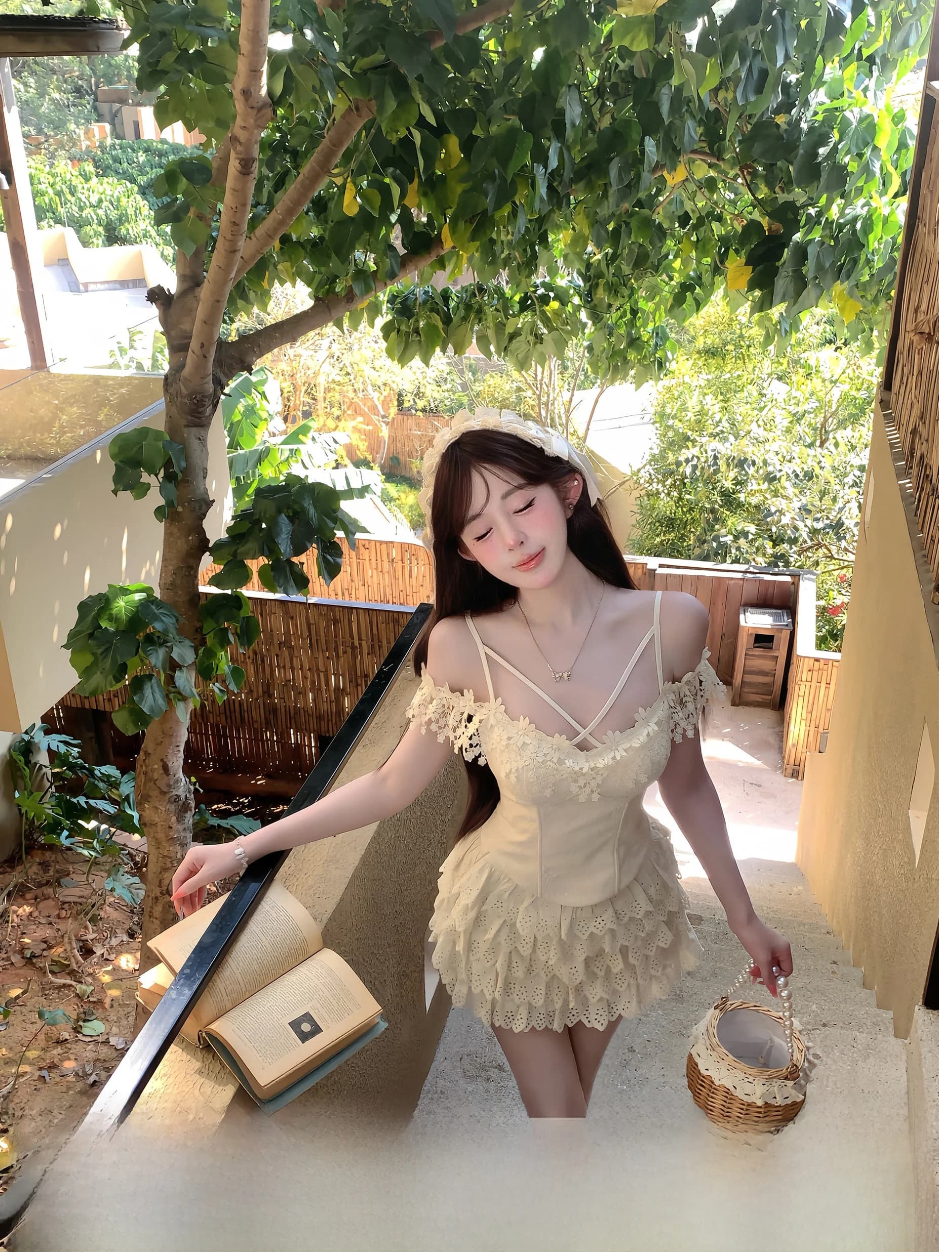 Elegant Sexy Summer Swallowtail Ensemble E26B20073E26Q20074 Fashionable Floral Print Crop Top And High Waist Skirt Set for Women
