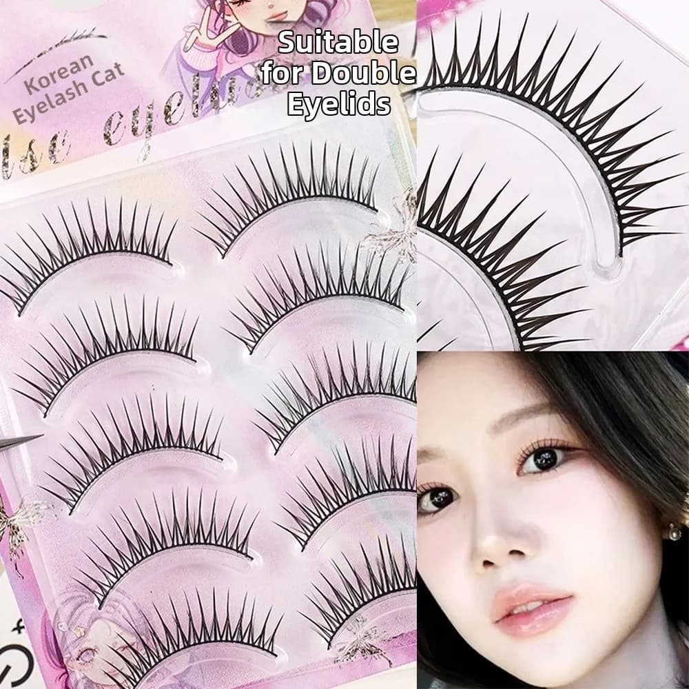 Nuove ciglia finte in stile coreano, effetto manga, naturali e spesse, strumenti per il trucco degli occhi per cosplay