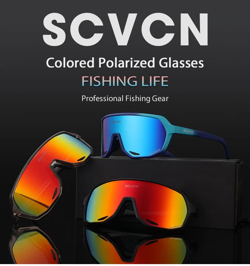 SCVCN HD UV400 Cycling Sunglasses Stylish Outdoor Sports Windproof Glasses Hiking Running and Rock Climbing Driving Sunglasses