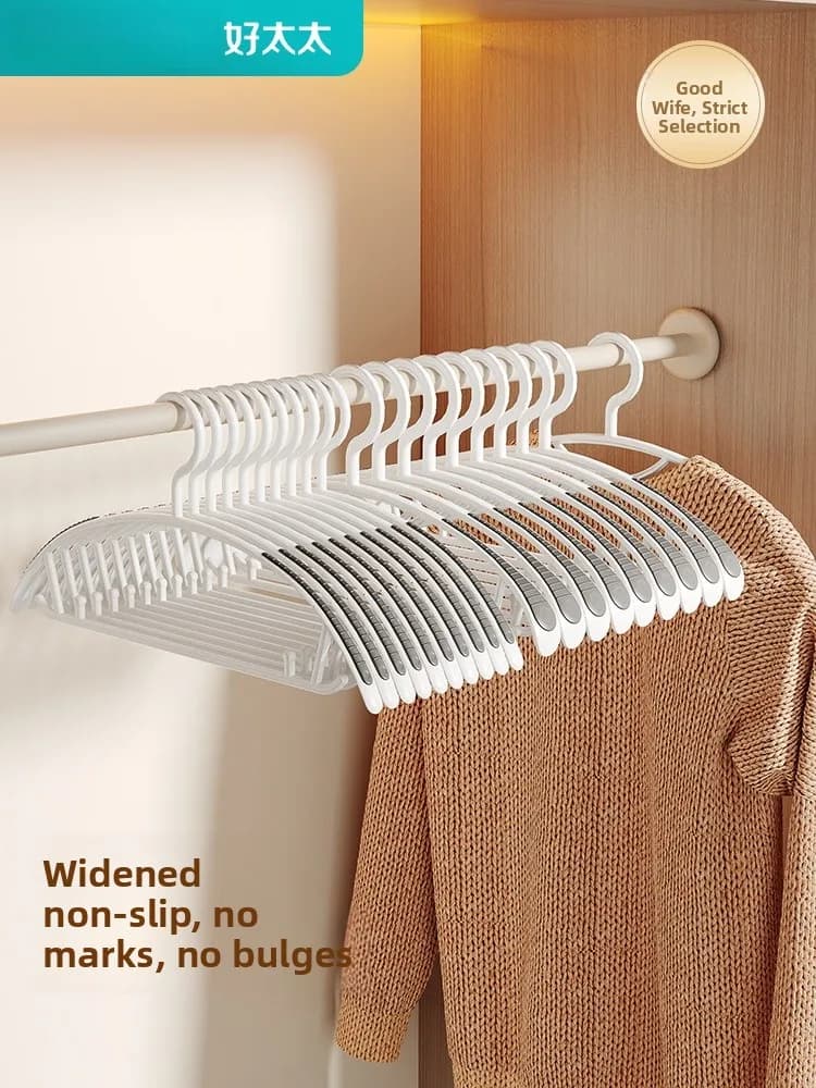 Good Lady Clothes Hanger Home Use Hanging Clothes Thickened Large Size Seamless Anti-Slip Anti-Wind Clothes Hanger for Studen...