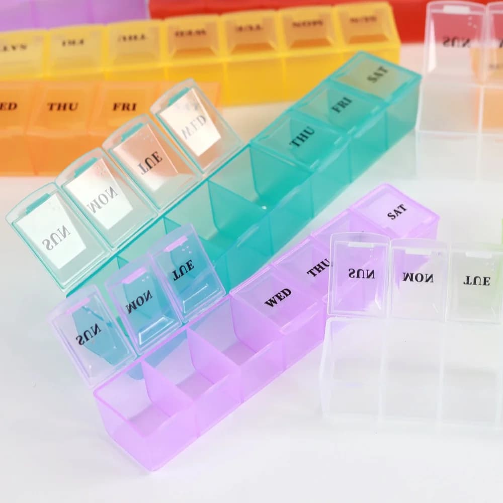 New Weekly Premium Portable Container for 7 Sheets, Vitamins, Medicines and Fish Oils - Organizer from 1 Dose per Day
