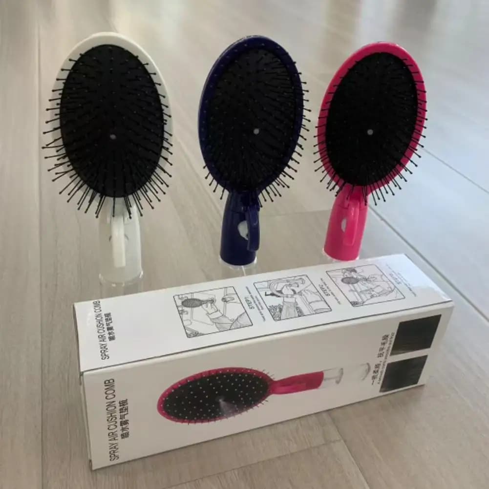 Spazzola Districante Professionale con Micro-Aerosol e Cuscino d'Aria, Antistatica e Umidificante per uno Styling Liscio dei Capelli