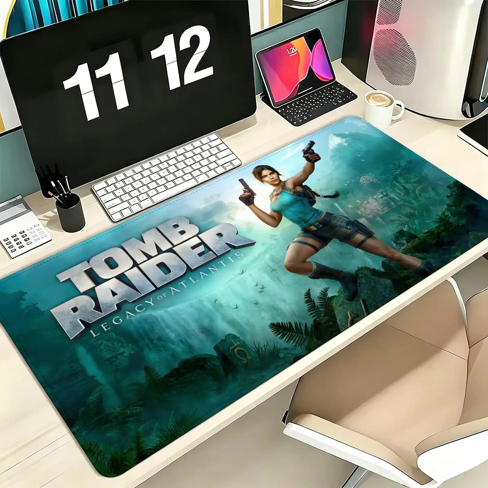 Pro E-Sports XXL Gaming Mousepad Extra Large Non-Slip Stitched Edge Keyboard Laptop Desk Mat For PC Gamer hot game Tomb Raider