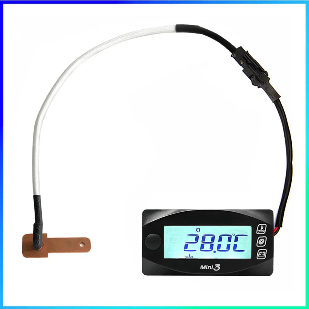 koso Temperature sensor for motorcycle Type fin Temperature Volt Time mini Caliber 3 in 1 for universal thermometer for motorcycle nmax125