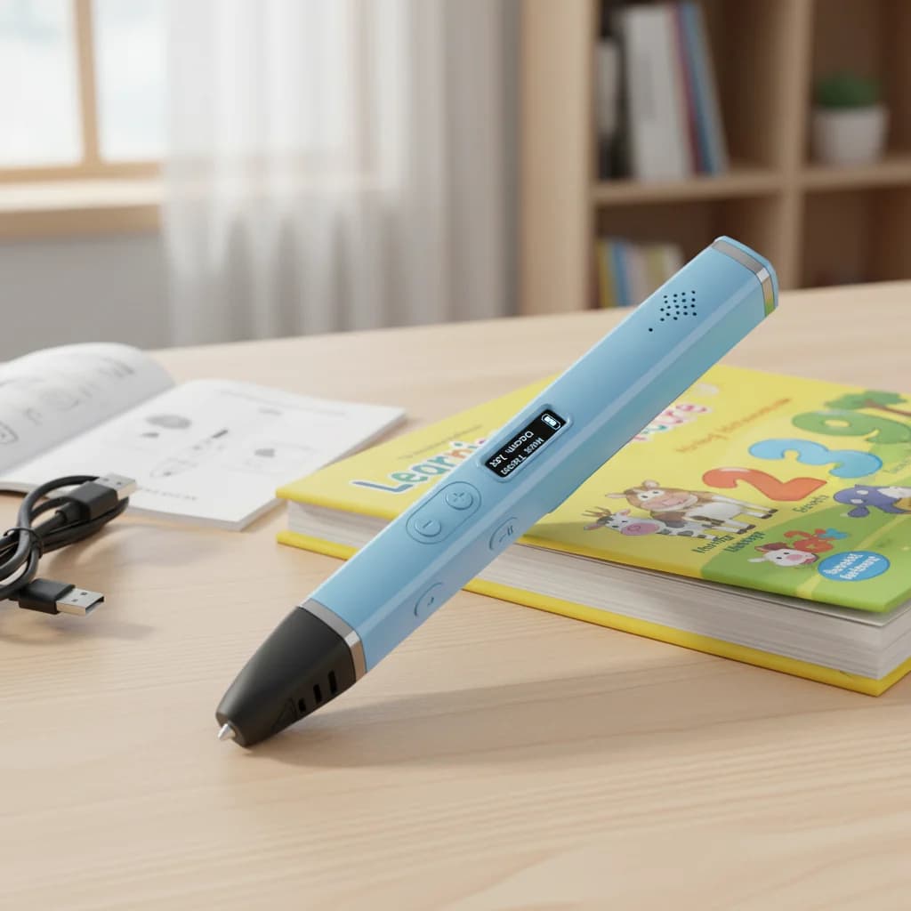 Professional 3D Pen with OLED Display, Quick Extrusion, Temperature Control, Doodle Pen, DIY Pen for PLA Filament, Gift