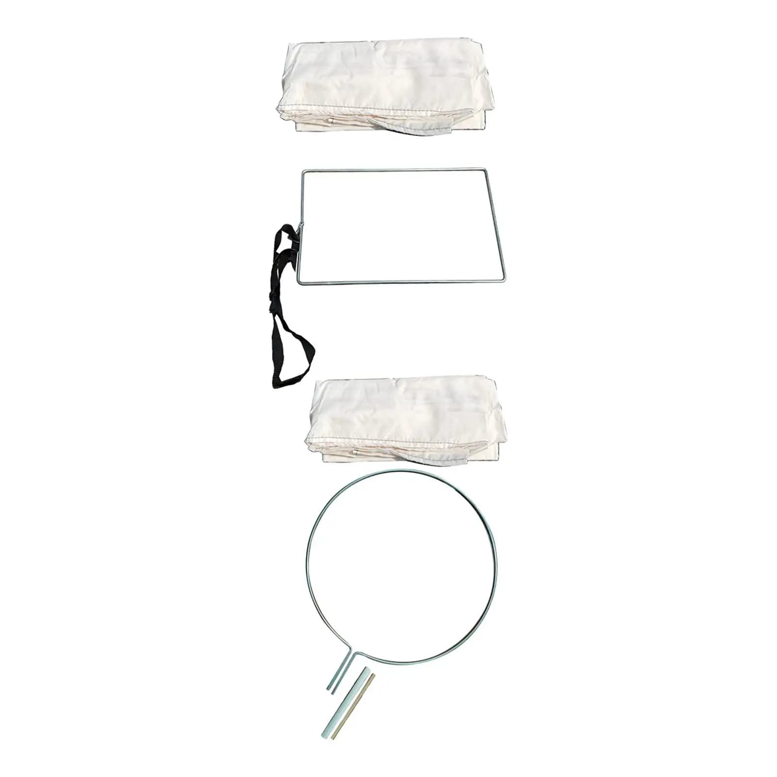 Large Fruit Picking Storage Bag Canvas Pouch with Iron Frame Harvest Tool Bag Holder for Garden and Orchard Use