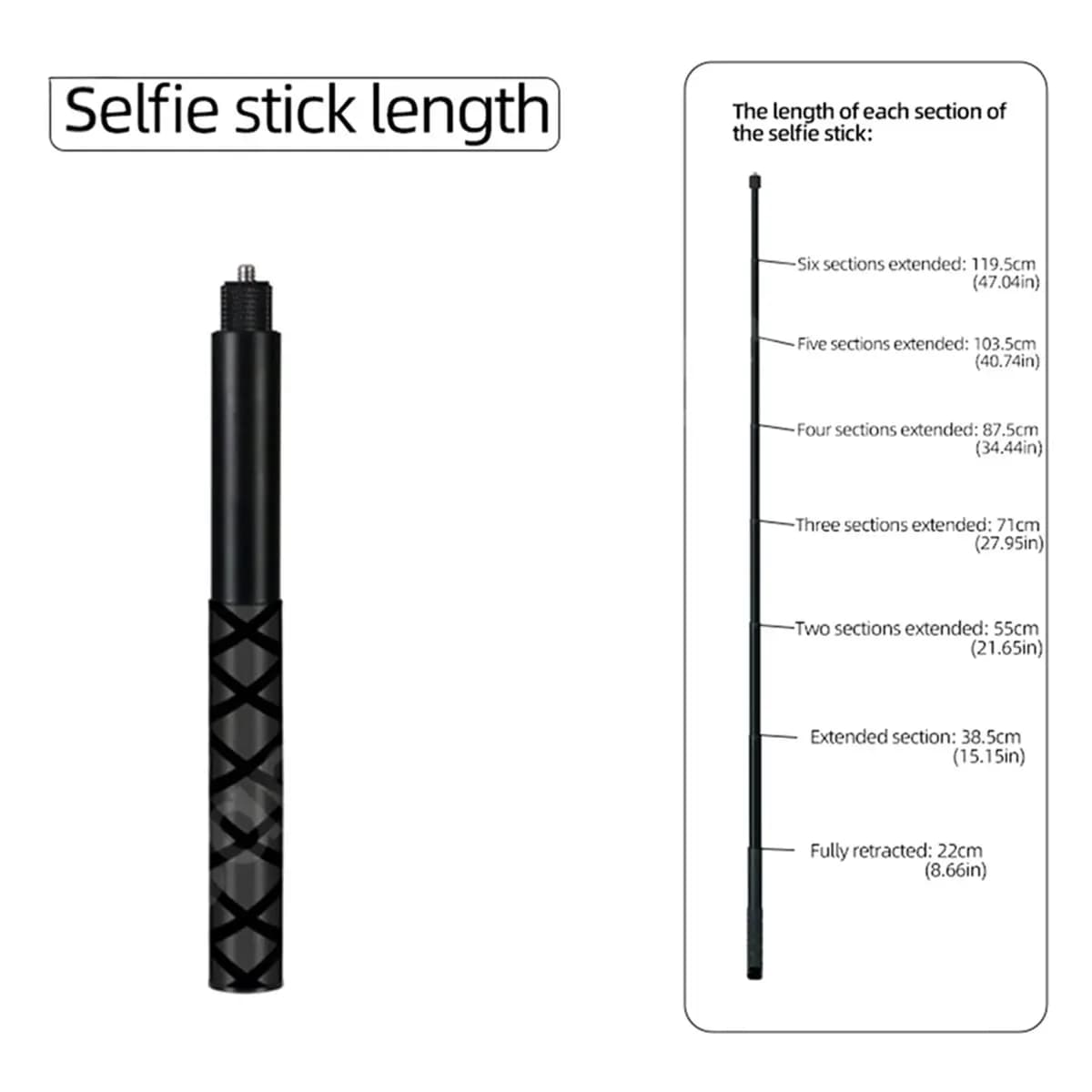 N05R Rotary Handle Desktop Tripod Stand for X5 X4 Air X3/ 360 Camera Time Bundle 1.2m Selfie Stick