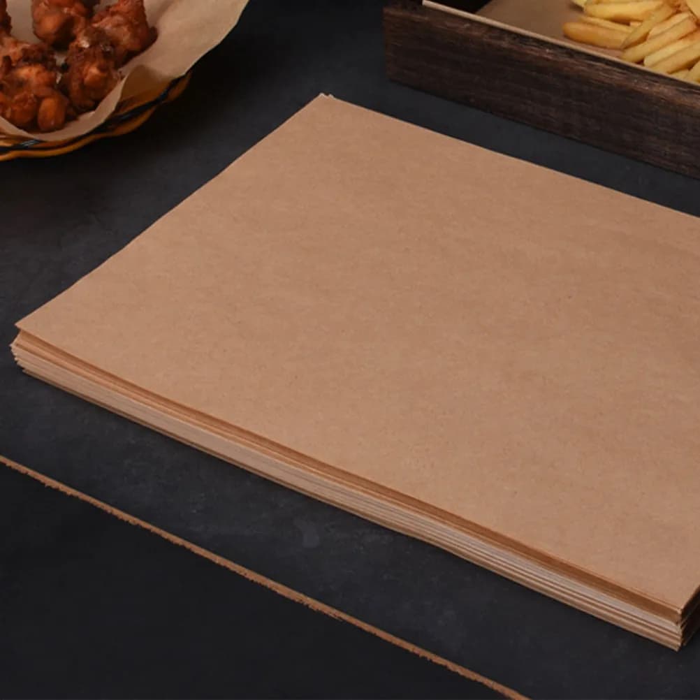 100Pcs Baking Parchment Paper Oil Resistant Sheets Non-Stick Liners for Oven Air Fryer Food Wrapping Baking Pan Liner