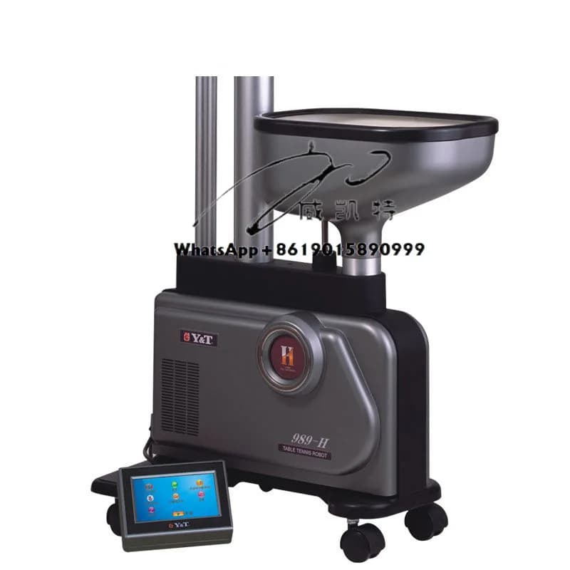 Autentico robot da ping pong automatico multi-rotazione multi-goccia per macchina per palline dell'amicizia V-989H