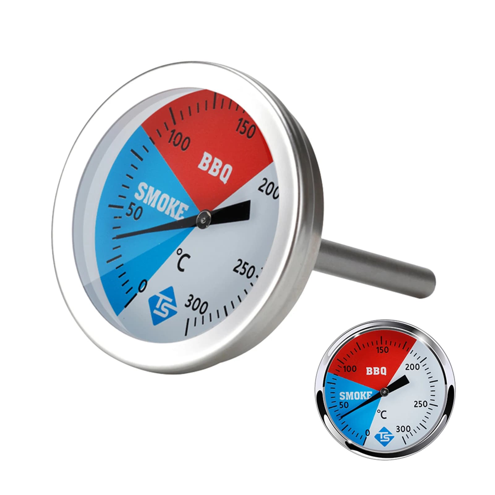 Indicatore di temperatura del forno 0-300 gradi Celsius termometro da cucina in acciaio inossidabile per Barbecue Barbecue Grill Smoker