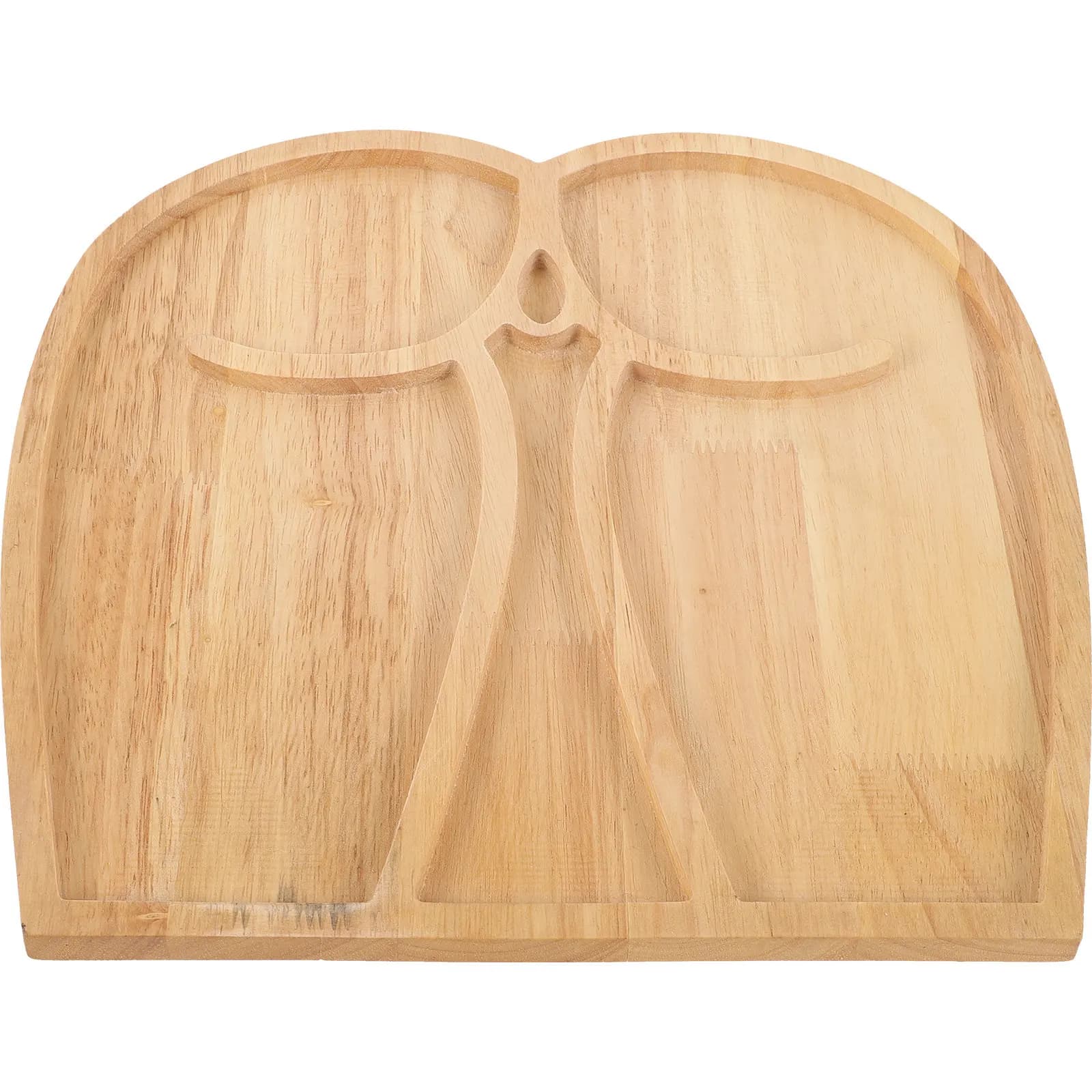 Vassoio in Legno a Forma di Sedere, Design Rustico, Tagliere in Legno Naturale per Dolci, Noci, Frutta Secca, Pasticcini, Torte, Dessert, per la Casa