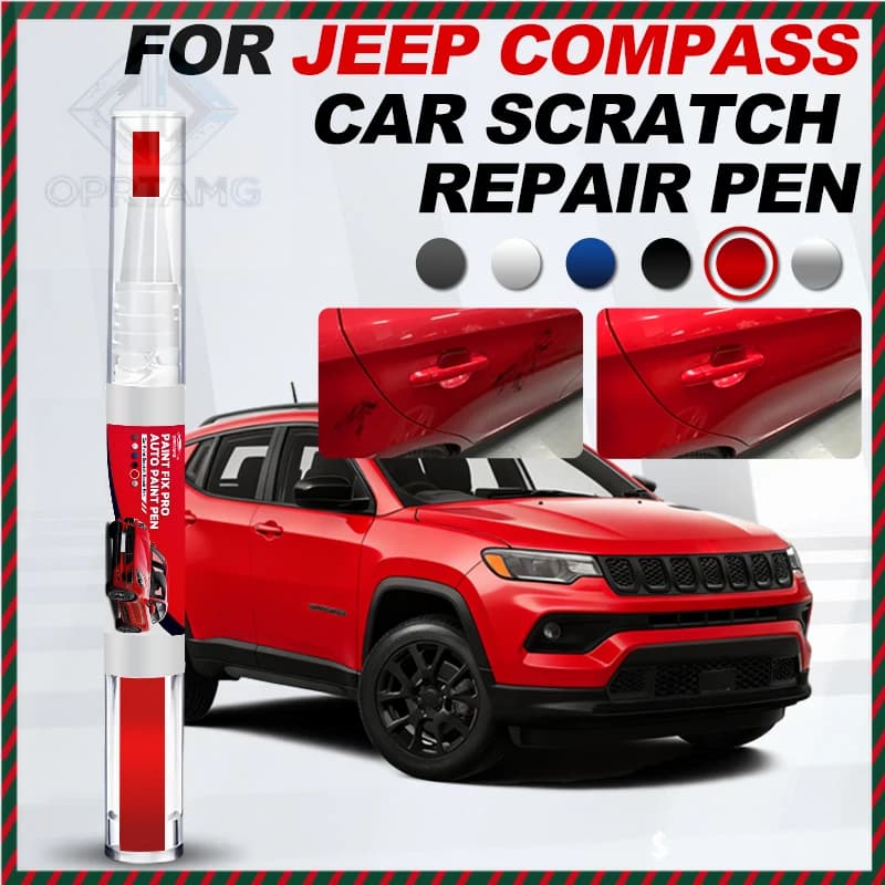 Penna per ritocco vernice mozzo ruota auto per Jeep Compass, penna per riparazione vernice auto, rimuovi graffi, accessori auto fai da te, bianco 296 B