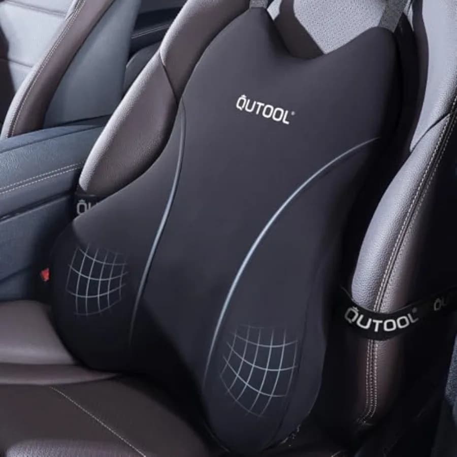 Cuscino di Supporto Lombare per Auto e Camion, Accessori da Viaggio, Cuscino in Memory Foam per Sedile, Sollievo dal Dolore alla Schiena