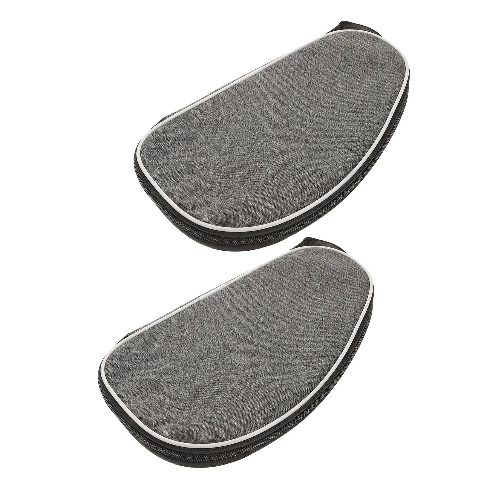 2 ping pong racks, 11 x 6 inch, gray, portable bag for ping pong racks and balls, sports protective organizer