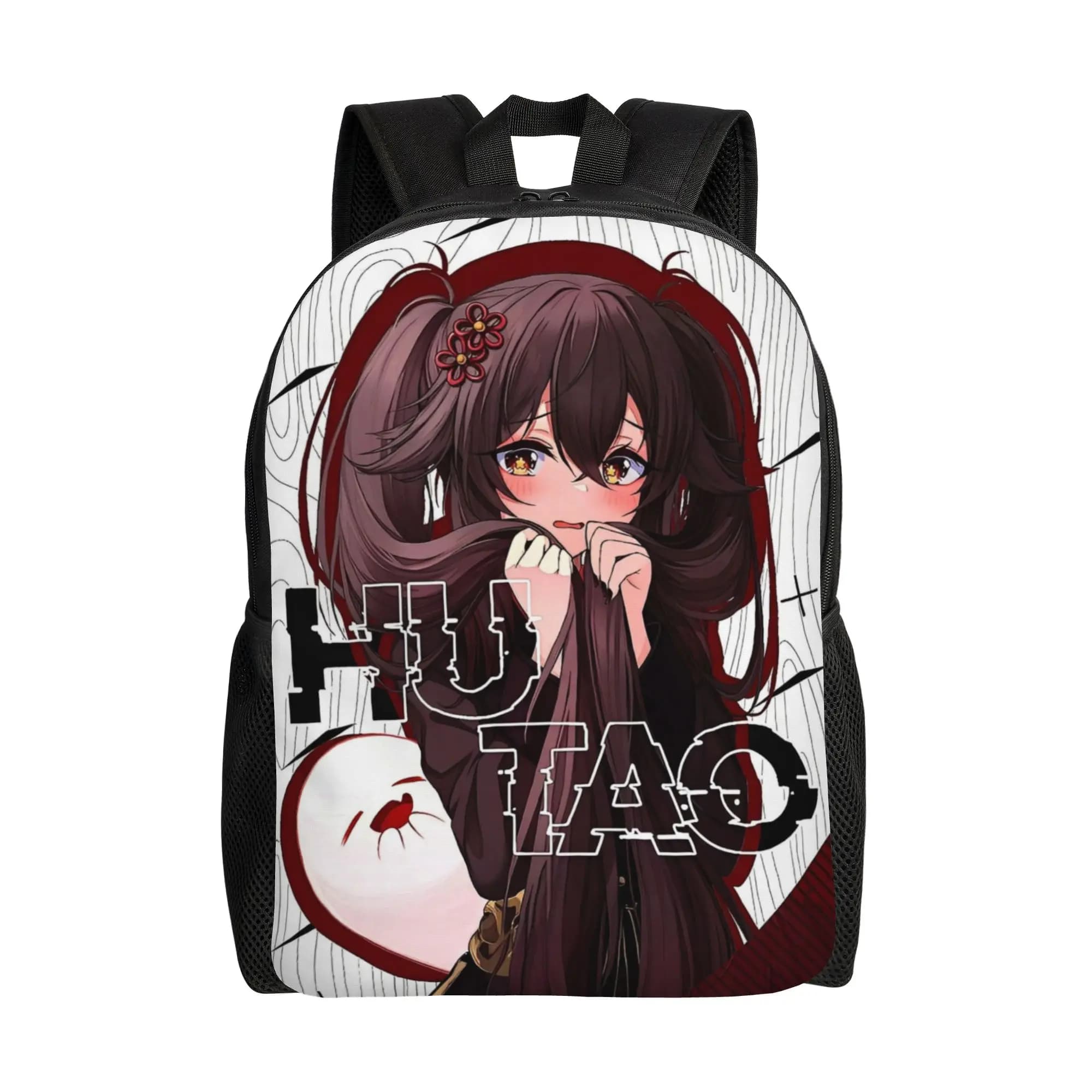 Zaino Genshin Impact Hu Tao per Uomo e Donna, Borsa per Laptop in Tela Resistente con Design Anime e Videogiochi