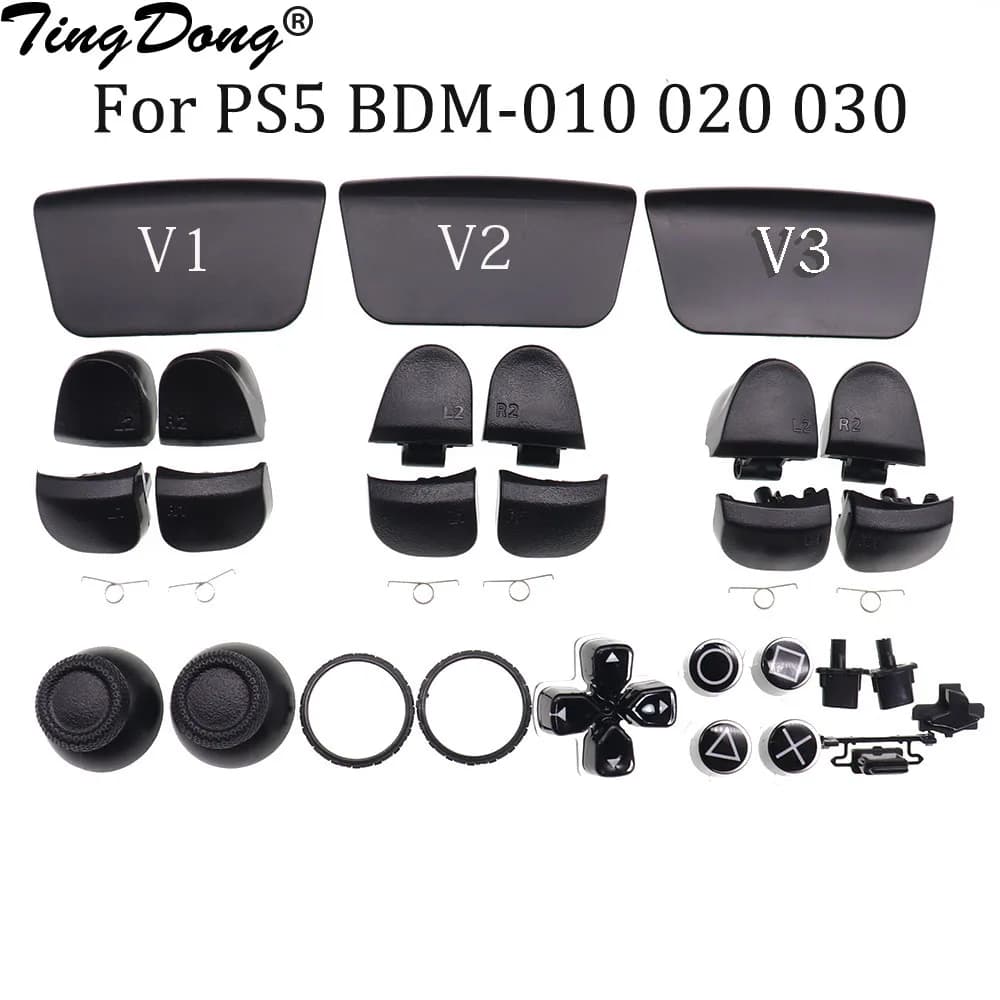 Pulsante di ricambio per PS5 V1 V2 V3 BDM-010 020 030 Controller Thumb Sticks Trigger Tasti Touch Panel Kit per accessori PS5