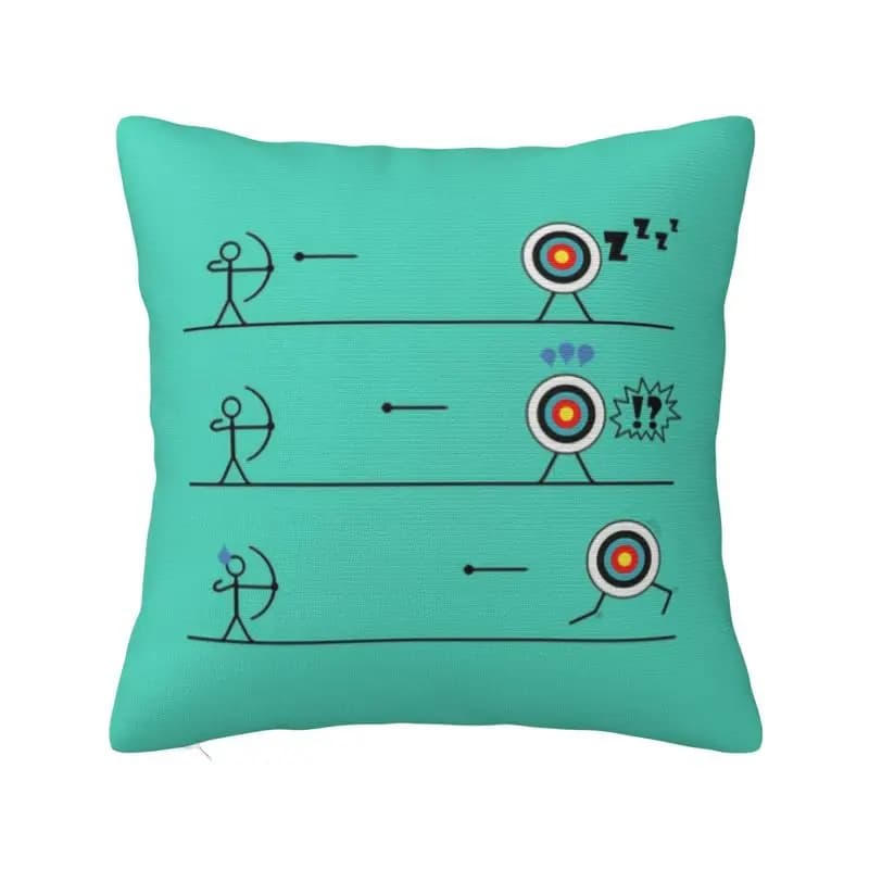 Federa per cuscino da tiro con l'arco da corsa 40x40 cm Decor Home Archer Bow Hunting Fodera per cuscino di lusso Federa quadrata